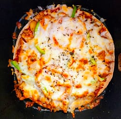 Air fryer pizza with tortilla