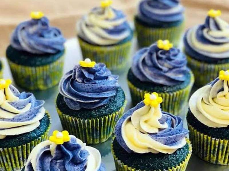 Blueberry Blue Matcha Muffins