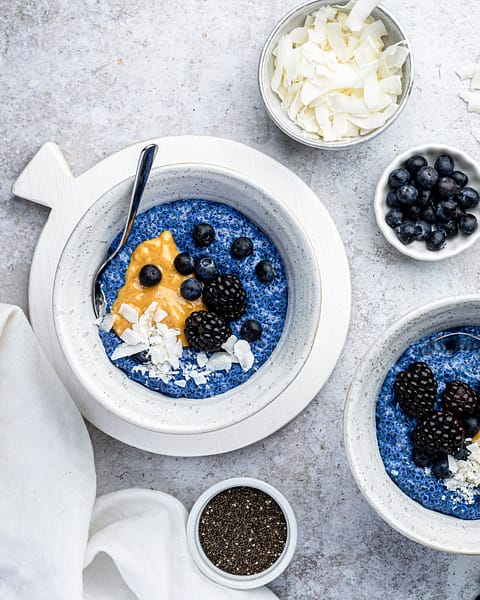 Blue Matcha Chia Pudding