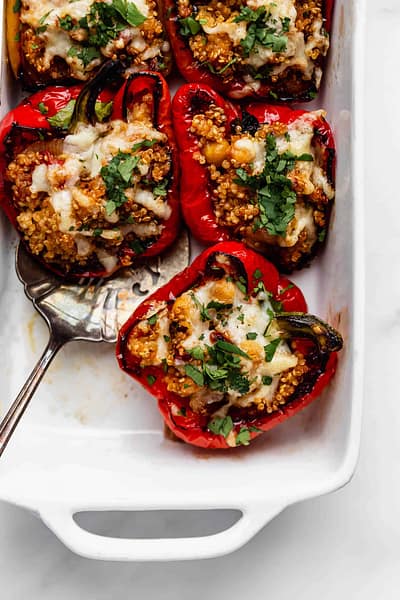 Quinoa and Feijoa Stuffed Bell Peppers